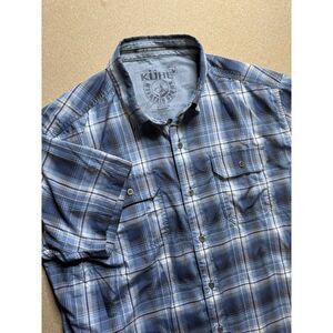 Kuhl Shirt Mens Plaid Eluxur Ionik Polyester Sz MED  Button Down Mountain Hiking